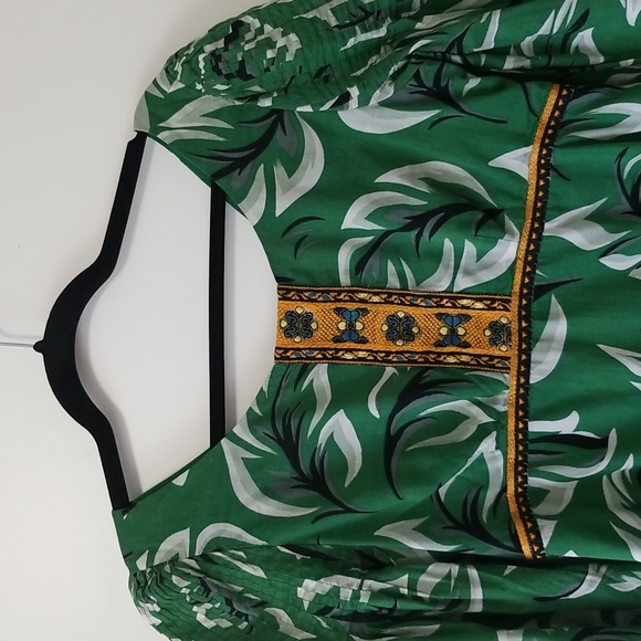 Anthropologie Vanessa Virginia Palm Leaf Dress - Size 4 - Picture 3 of 10